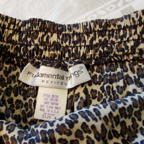Leopard Faux Wrap Skirt  Size 4 - Picture 3 of 4